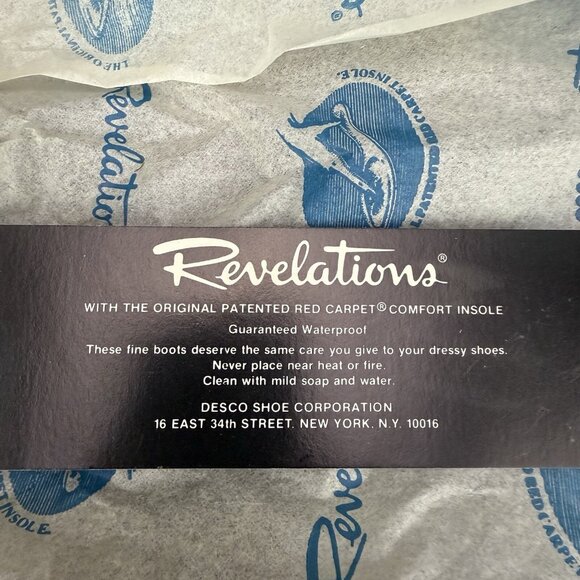 VTG Revelations Wool Lined Side Zip Block Heel Brown Booties 9.5N ✅PEELING W/BOX - Picture 12 of 14